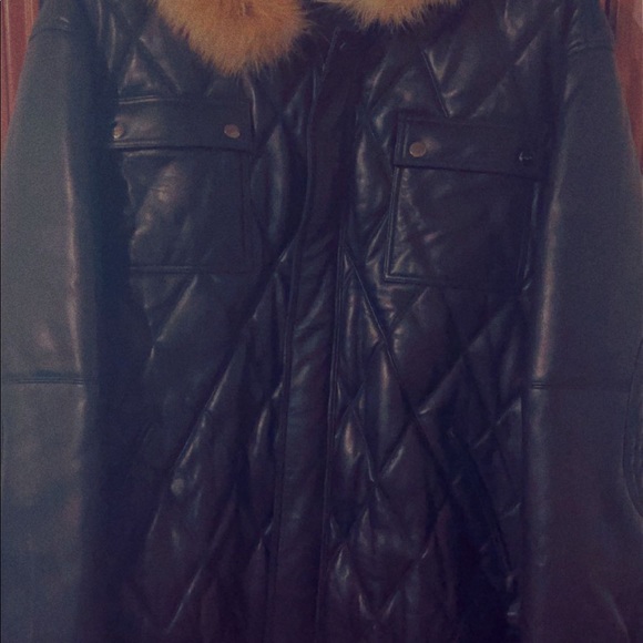 Pellepelle jacket sheep skin with fox fur collar it’s real never used - Picture 7 of 7